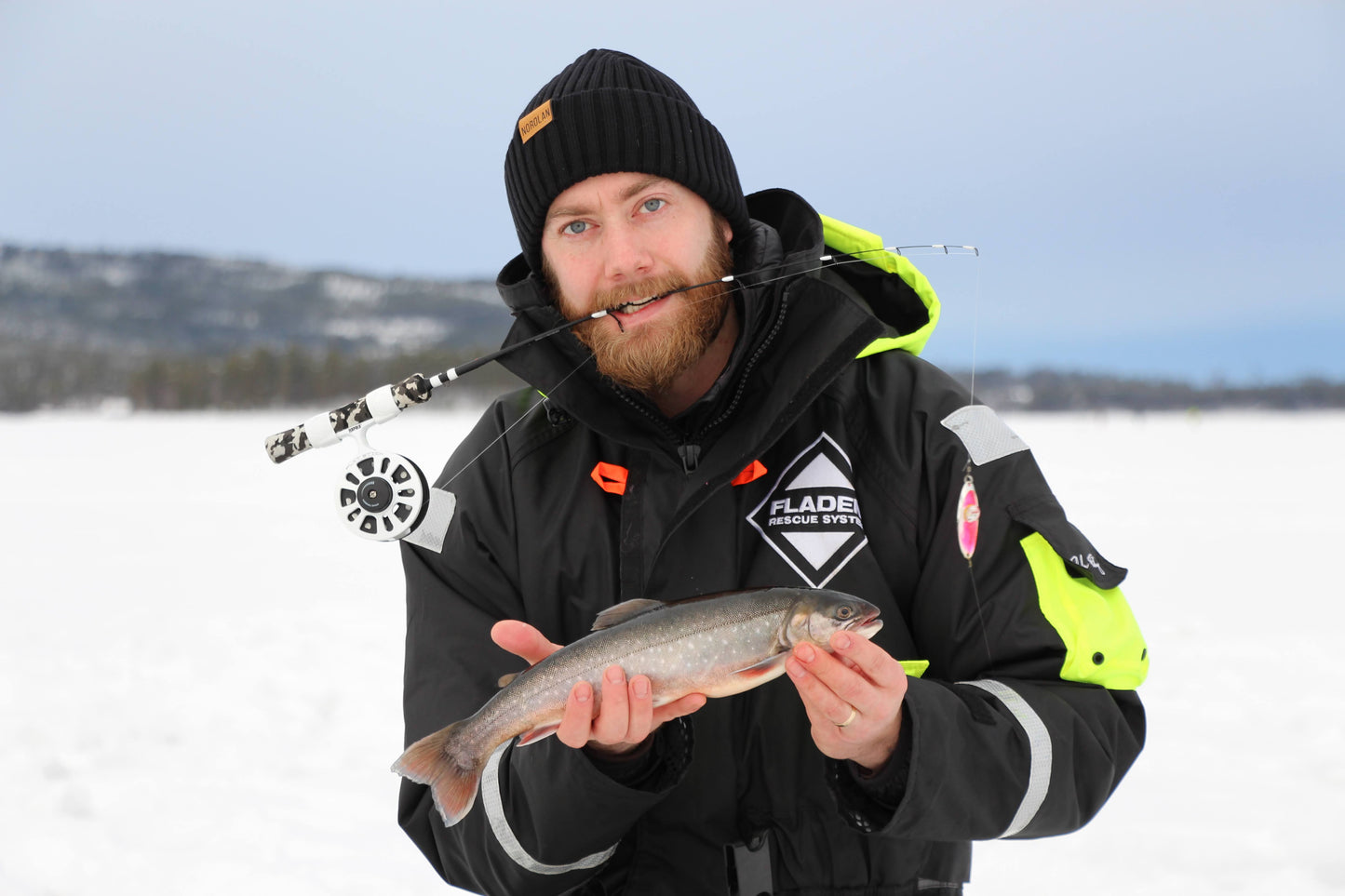 Norolans fiskemössa av merinoull